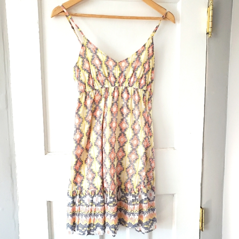 Quicksilver Vintage Y2K Multicolor Sleeveless Babydoll Dress Sz Xs